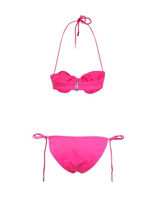 Tom Ford Pink Neck Split Swimsuit