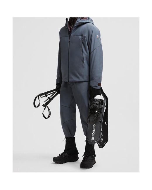 Moncler Blue Grenoble Logo Patch Hooded Jacket for men