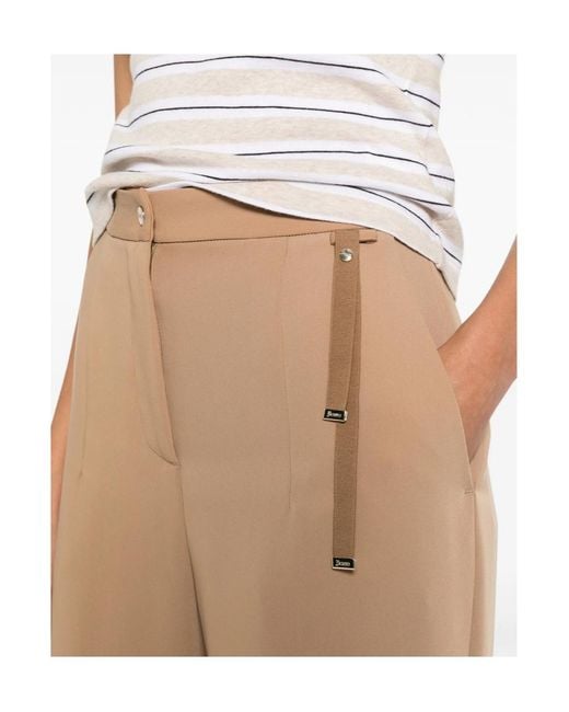 Herno Natural Grosgrain-Detail Slit-Hem Trousers