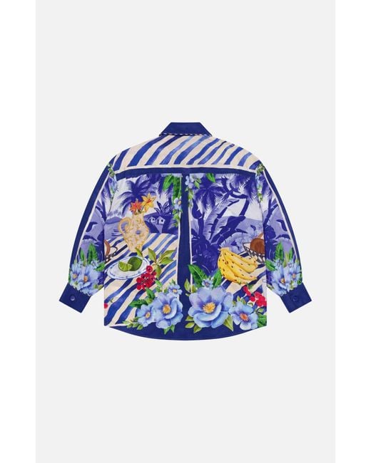 Farm Rio Blue Long Sleeve Shirt