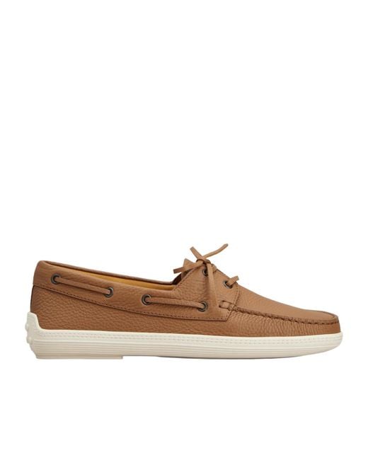 Tod's Brown Round-Toe Loafers for men
