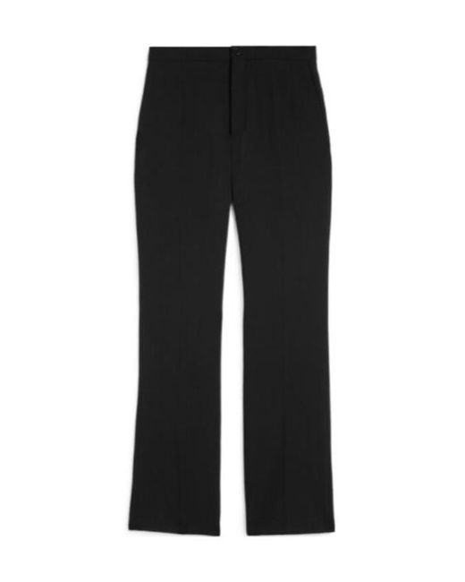 Jil Sander Black Wool Sablé Tailored Trousers