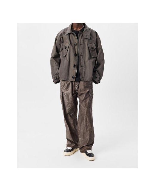 Our Legacy Gray Stand-Up Collar Casual Jacket for men