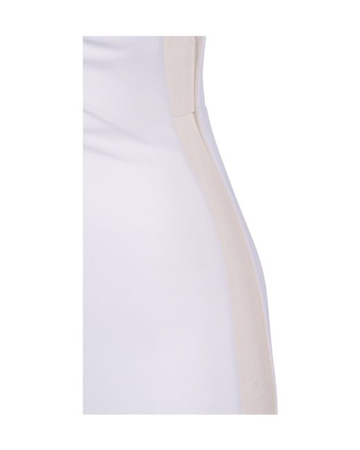 Elisabetta Franchi White Crêpe Jersey Carpet Dress