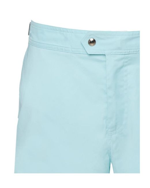 Tom Ford Blue Adjustable Waist Swim Shorts for men