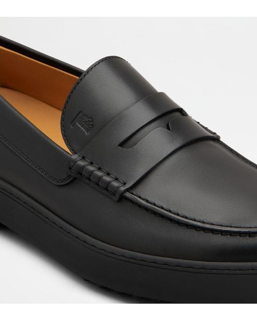 Tod's Black Winter Gommino Loafers for men