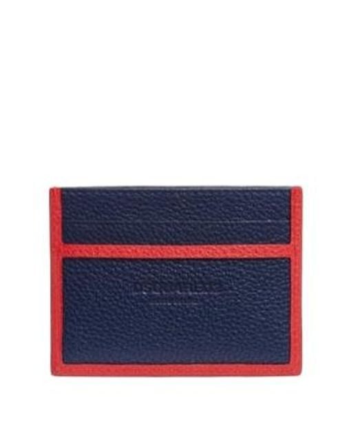 DSquared² Blue Logo-Print Card Holder for men
