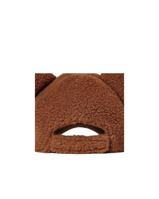 Fendi Brown Ff Embroidered Teddy Baseball Cap for men