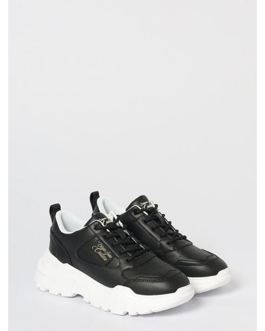 Versace Jeans Black Logo-Detail Chunky Trainers