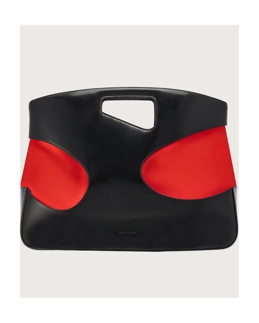 Ferragamo Red Hollowed-Out Detail Shoulder Bag for men