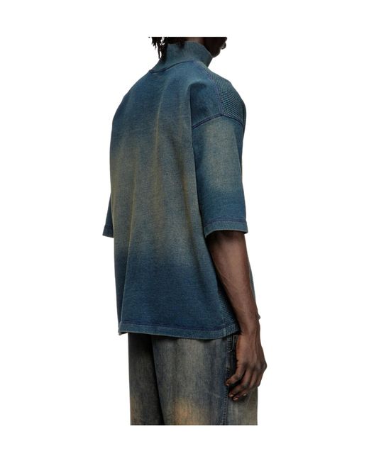 DIESEL Blue Wafycol-New Sweatshirt for men