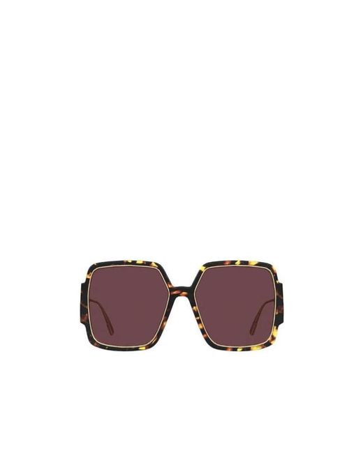 Dior Purple Square-Frame Oversized Sunglasses