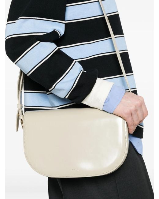 A.P.C. White Le B Side Cross Body Bag