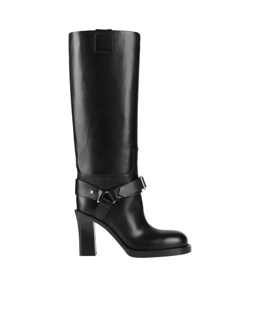 Burberry Black Simple Leather Boots