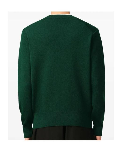 AMI Green Crew Neck Long-Sleeved Sweatshirt for men