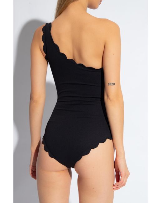 Marysia Swim Black Single-Shoulder One-Piece Swimsuit
