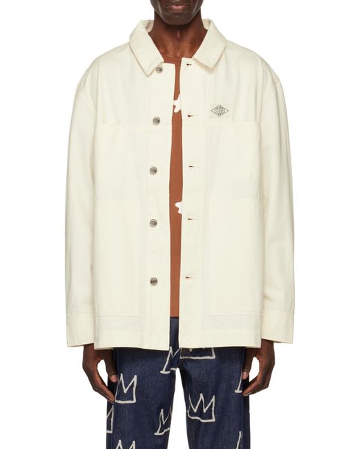 Etudes Studio White Études Studio Logo Patch Shirt Jacket for men