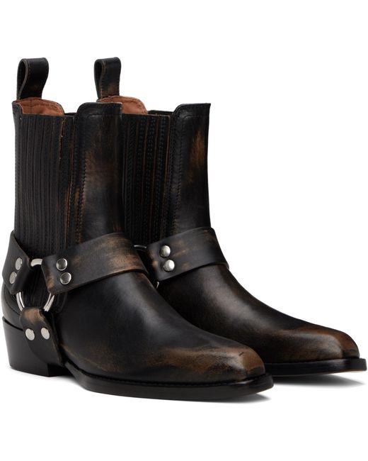 Paris Texas Black 35Mm Helena Strap-Detail Ankle Boot