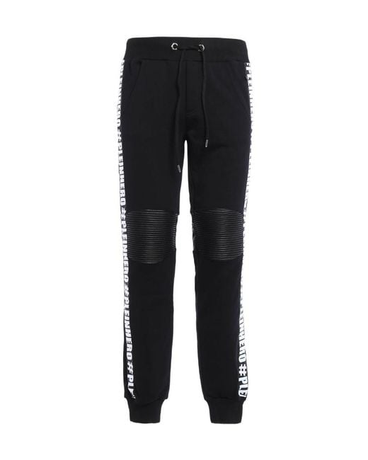 Philipp Plein Black Logo Detail Sweatpants for men