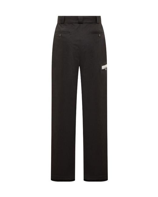 Palm Angels Black Straight Leg Work Pants for men