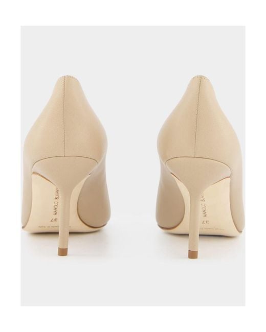 Manolo Blahnik Natural Tora Slip-On Pumps