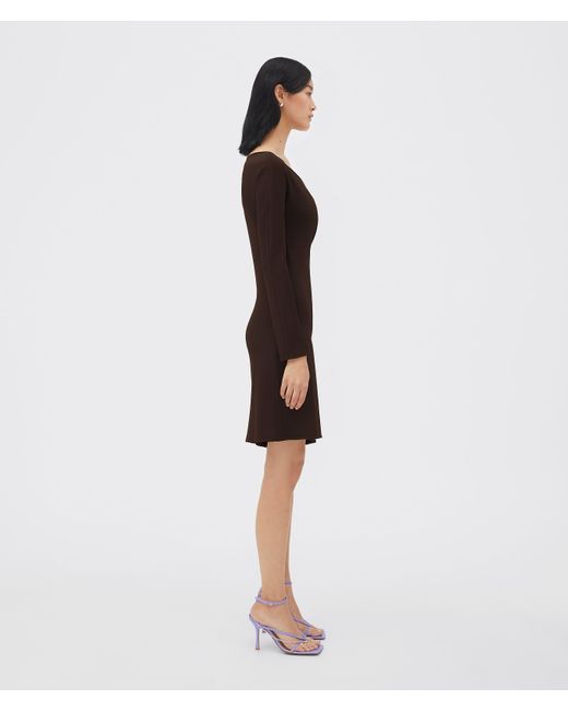 Bottega Veneta Gray Long-Sleeved Wrap Dress