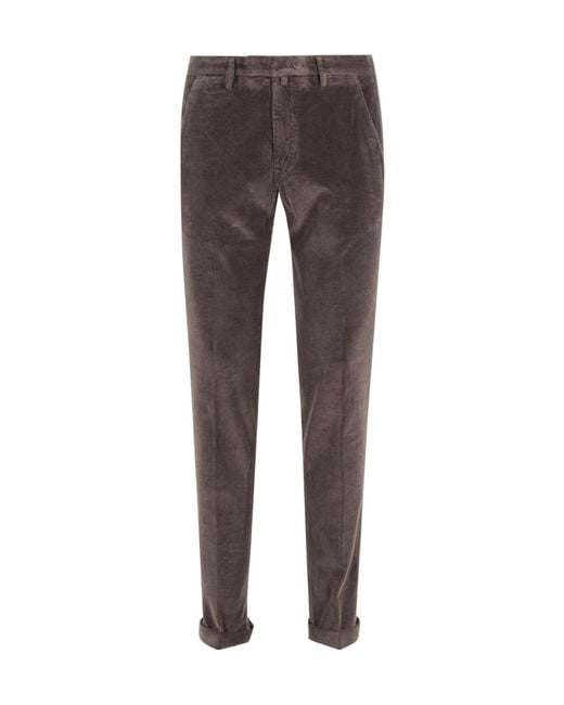 Briglia 1949 Gray Casual Trousers With Belt Loops for men
