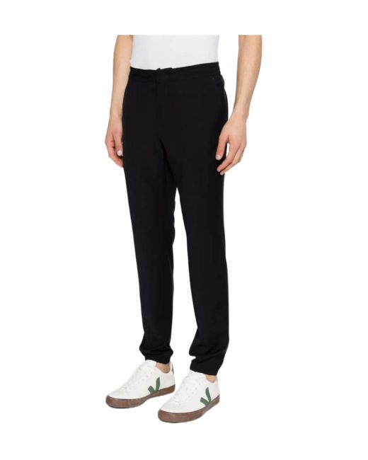 Zegna Black Elastic-Waistband Trousers for men