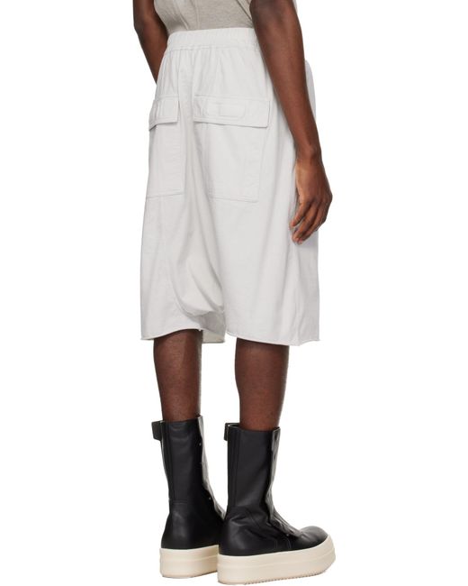 Rick Owens Natural Drawstring Shorts for men