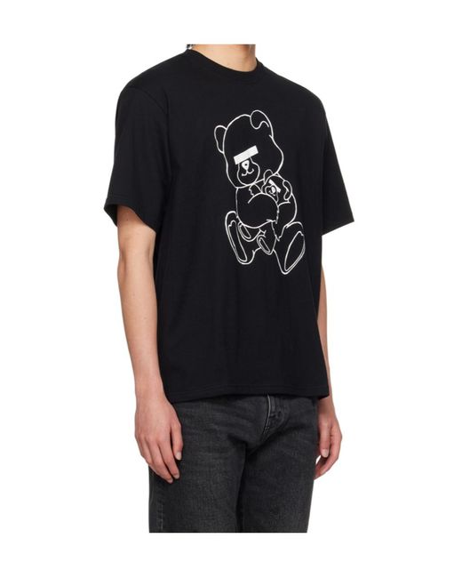 Undercover Black Crew Neck Short-Sleeved T-Shirt for men