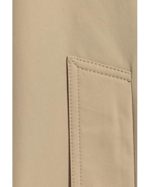 MM6 by Maison Margiela Natural Curved Hem Coat