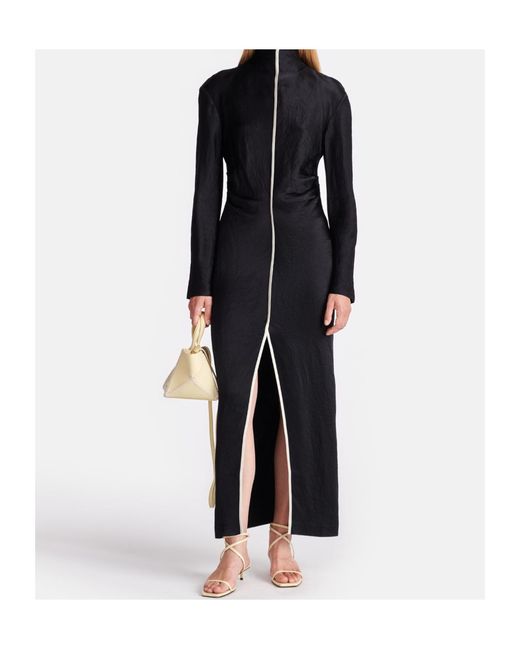 Nanushka Black Naia Midi Dress