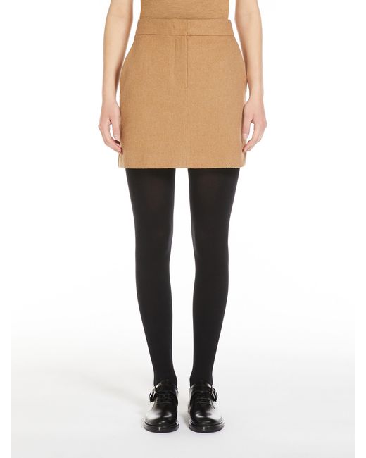 Max Mara Natural Ancella Straight Hem Mini Skirt