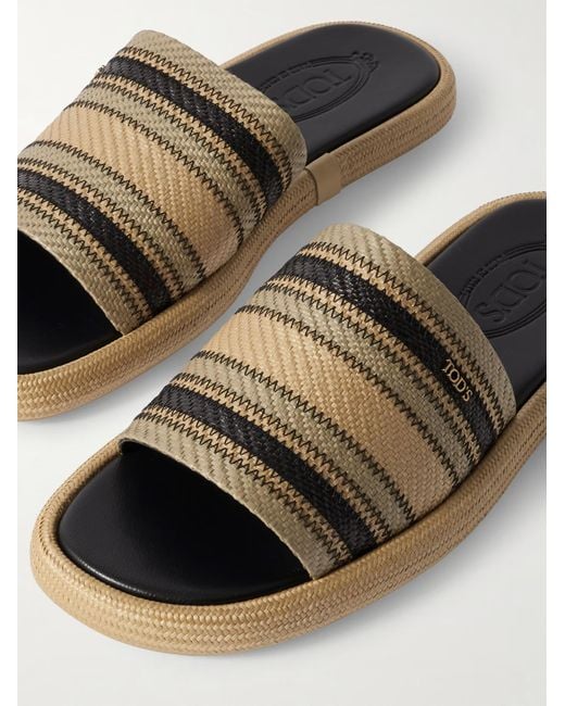 Tod's Brown Two-Tone Slides
