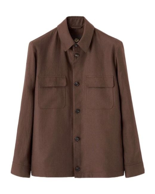 Loro Piana Brown Casual Shirt-Style Jacket for men