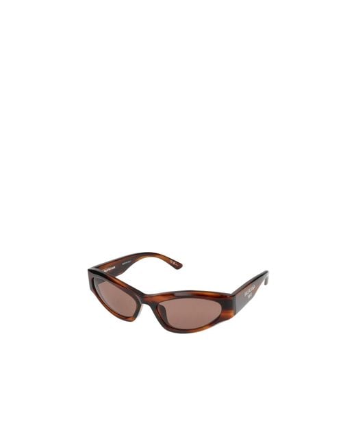 Balenciaga White Eyewear Cat-Eye Frame Sunglasses