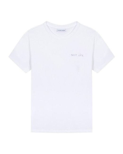 Maison Labiche White Popincourt Embroidered T-Shirt for men
