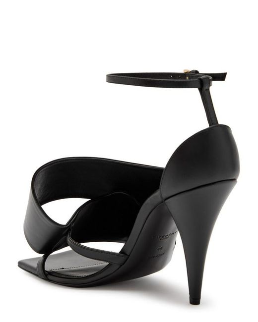 Givenchy Black Twisted Leather Sandals