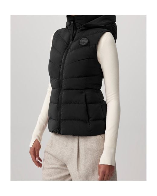 Canada Goose Black Clair Hooded Puffer Vest