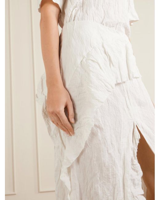 Proenza Schouler White Hansly Pleated Midi Skirt