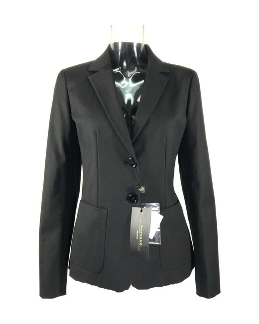 Weekend by Maxmara Black Long-Sleeved Suit Coat