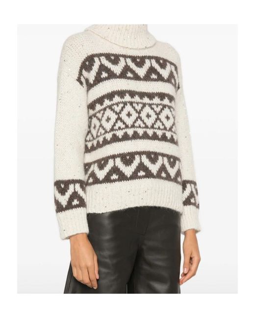 Peserico White Long-Sleeved Sweater