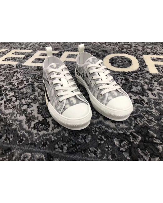 Dior White B23 League Low-Top Sneaker for men
