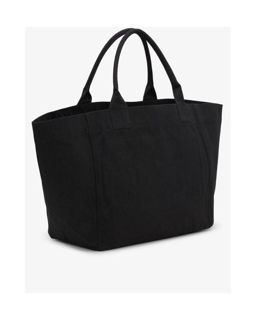 Ganni Black Xxl Banana Printed Tote Bag
