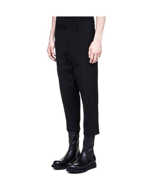 Rick Owens Black Logo Casual Pants for men