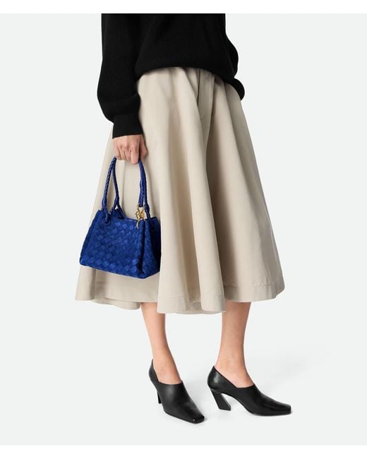 Bottega Veneta Blue Small Parachute Shoulder Bag