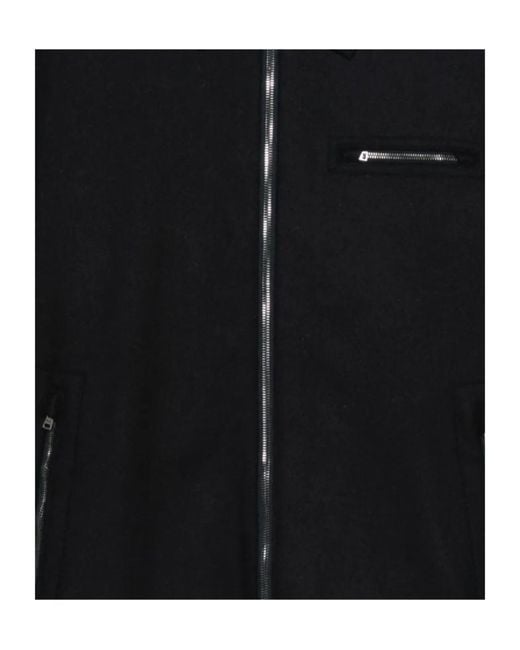 Herno Black Zip-Up Collared Jacket for men