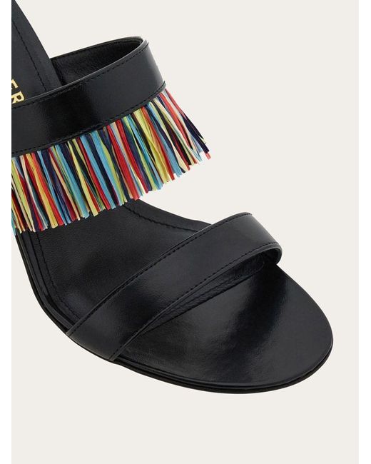 Ferragamo Multicolor Fringed Sandal
