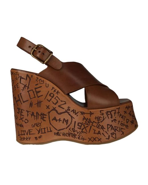 Chloé Brown Maxime Wedges