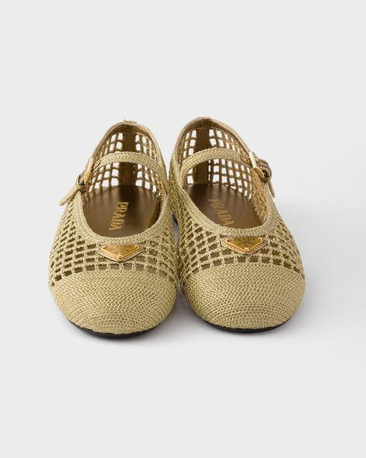 Prada Multicolor Crochet Ballerinas